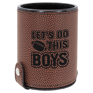 Football Leatherette Dice Cup Set