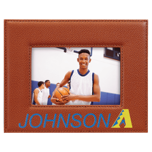 Basketball Leatherette 4x6 Photo Frame