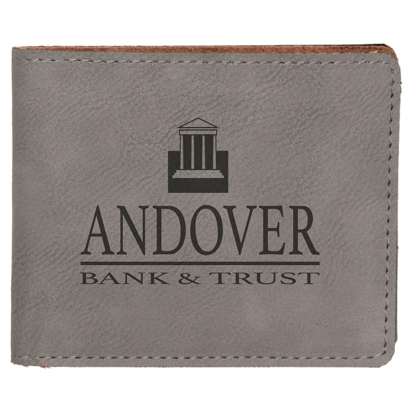 4 1/2" x 3 1/2" Laserable Leatherette Bifold Wallet - Image 5