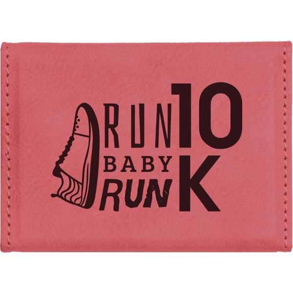 3 3/4" x 2 3/4" Laserable Leatherette Hard Business Card Holder - Image 6