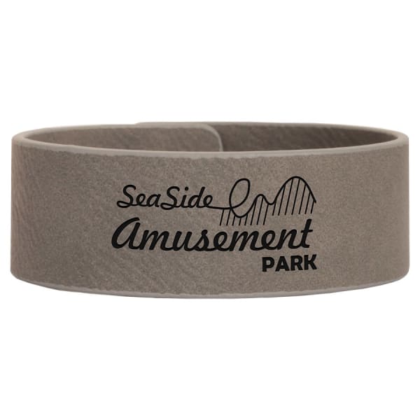 9 1/2" x 1" Laserable Leatherette Cuff Bracelet - Image 5