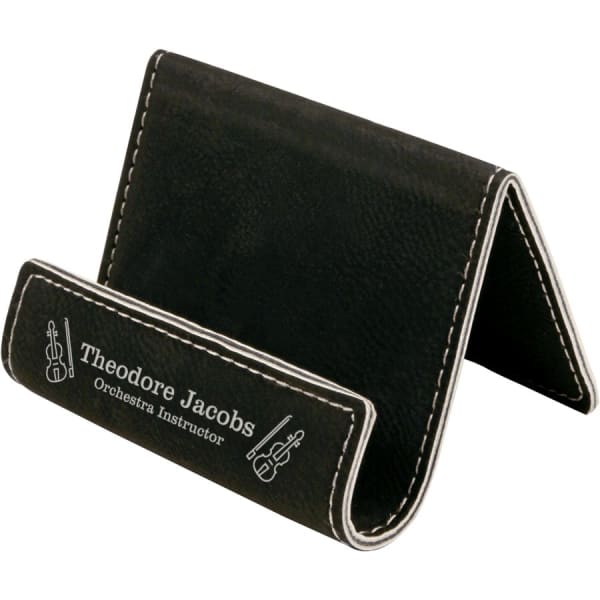 3 1/2" x 2 1/2" Laserable Leatherette Holder Easel - Image 7