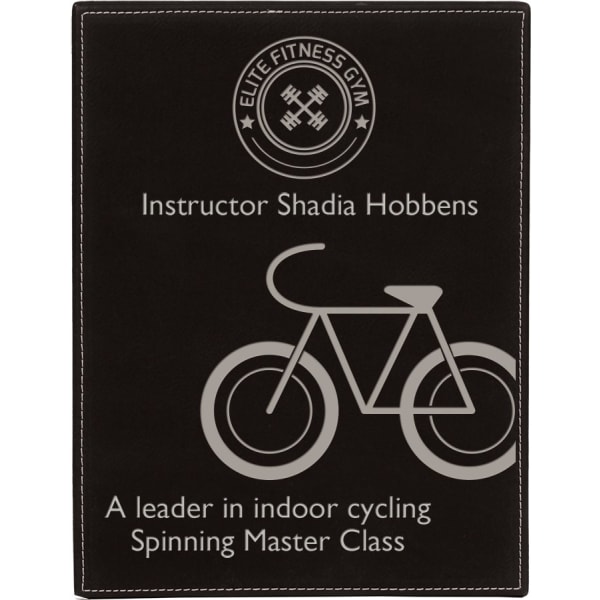 10 1/2" x 13" Laserable Leatherette Plaque - Image 6
