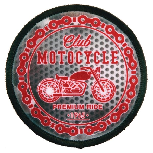 2 1/2" Round Sublimatable Patch with Adhesive & Black Border