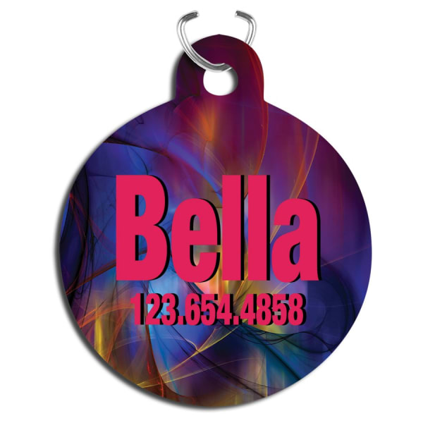 1.25" x 1.5" Unisub Gloss White Sublimatable Aluminum Round Pet Tag