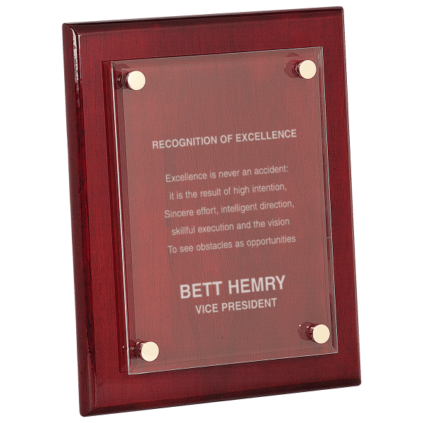8" x 10" Piano Finish Floating Acrylic Plaque