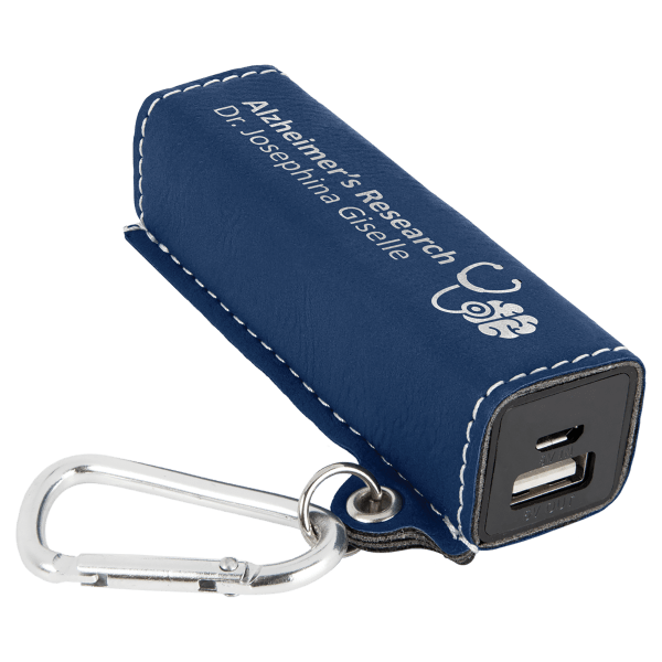Laserable Leatherette 2200 mAh Power Bank with USB Cord - Image 9