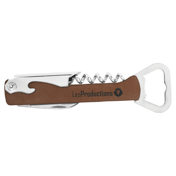 Laserable Leatherette Wine Bottle Opener