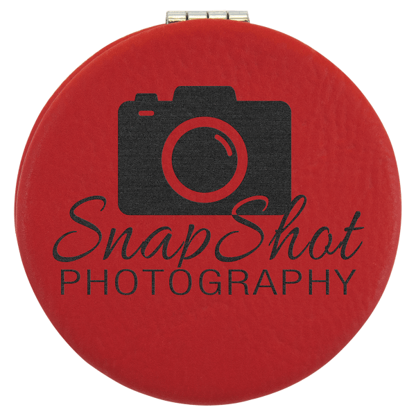 2 1/2" Laserable Leatherette Compact Mirror - Image 11