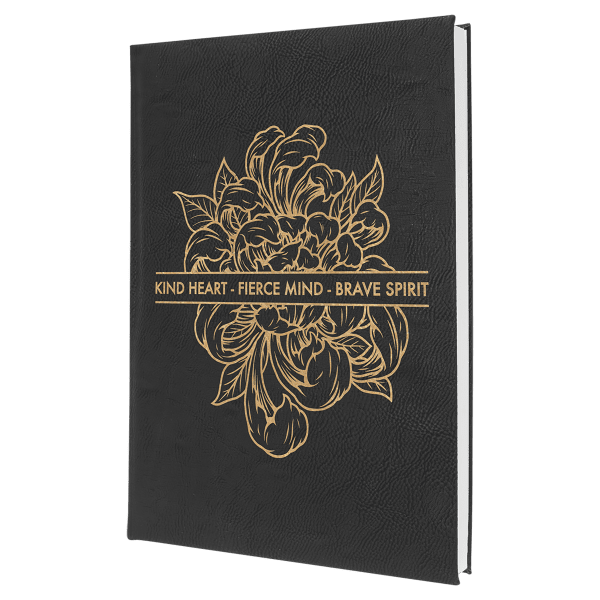 7" x 9 3/4" Laserable Leatherette Journal with Lined Notepad - Image 3