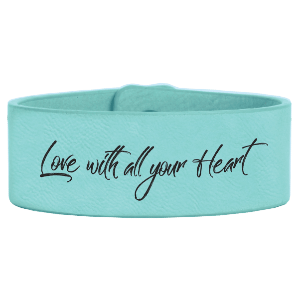 9 1/2" x 1" Laserable Leatherette Cuff Bracelet - Image 10