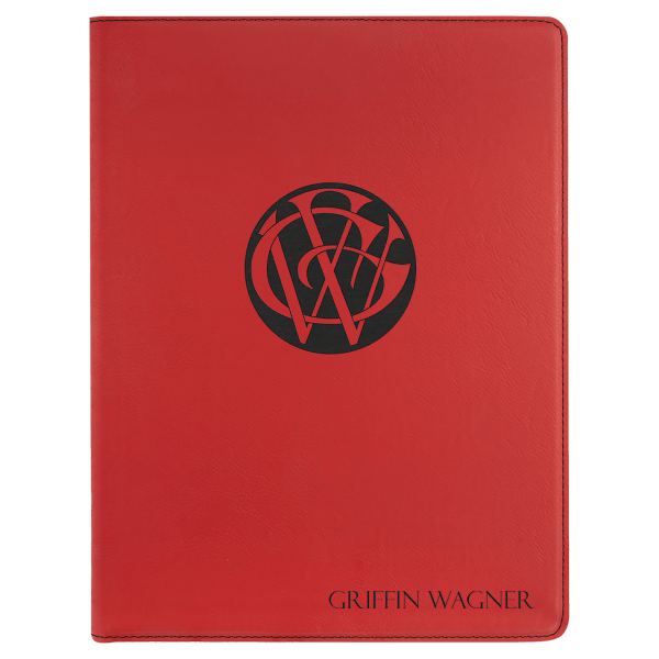 9 1/2" x 12" Laserable Leatherette Portfolio with Notepad - Image 13