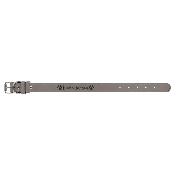 Small 15" x 3/4" Laserable Leatherette Dog Collar - Image 3
