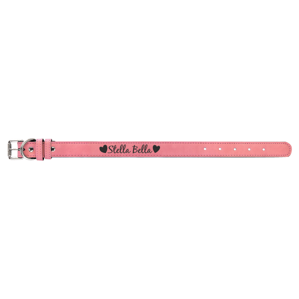 Medium 19" x 1" Laserable Leatherette Dog Collar - Image 4