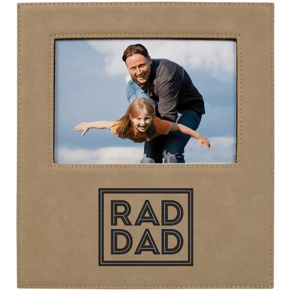 5" x 7" Leatherette Photo Frame with 4 1/4" x 8 7/8" Engraving Area - Image 7