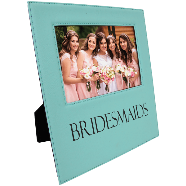 5" x 7" Leatherette Photo Frame with 4 1/4" x 8 7/8" Engraving Area - Image 4