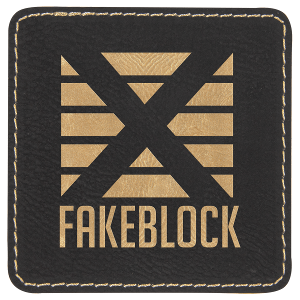 3" x 3" Square Laserable Leatherette Patch with Adhesive - Image 6