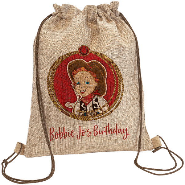 12" x 15" Burlap Sublimatable Back Sack