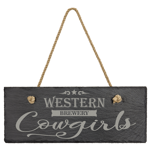 10" x 4" Rectangle Slate Decor with Hanger String