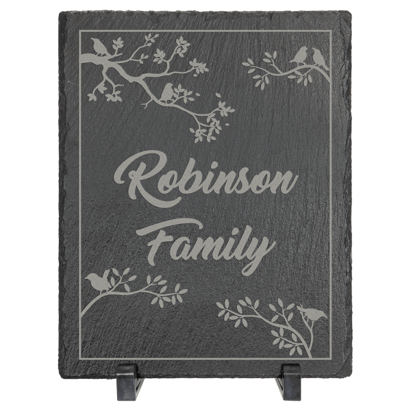 10" x 8" Rectangle Slate Decor with Plastic Feet