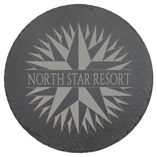 9 3/4" Round Slate Decor with Foam Pads