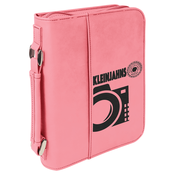 6 3/4" x 9 1/4" Leatherette Book/Bible Cover with Handle & Zipper - Image 5
