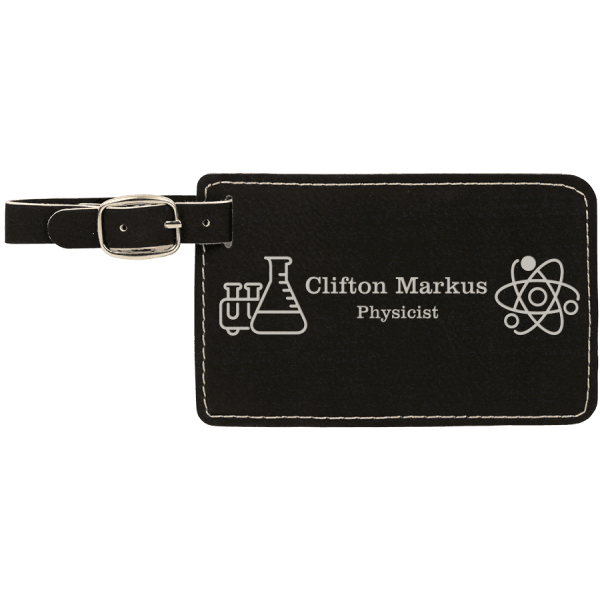 4 1/4" x 2 3/4" Laserable Leatherette Luggage Tag - Image 8