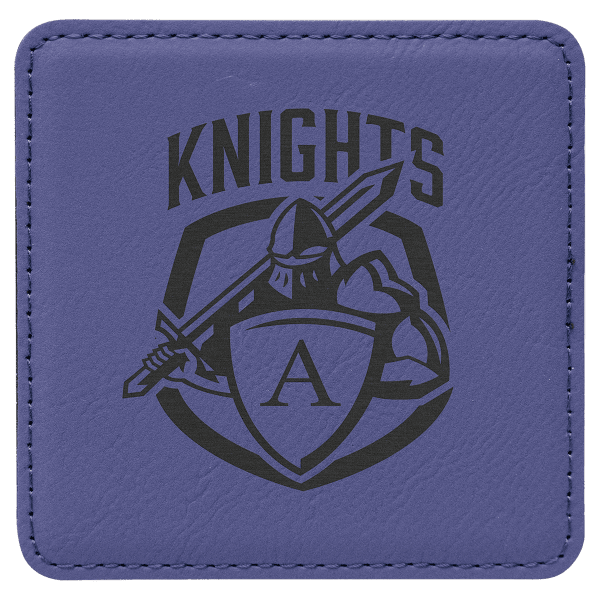 4" x 4" Square Laserable Leatherette Coaster - Image 16