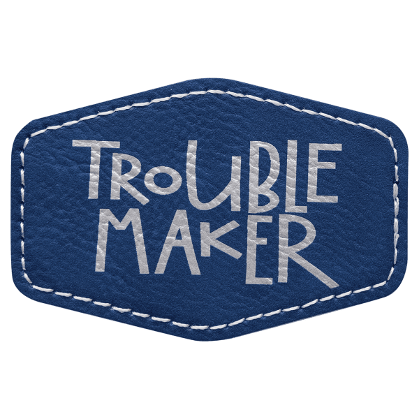 3" x 2" Hex Laserable Leatherette Patch with Adhesive - Image 9