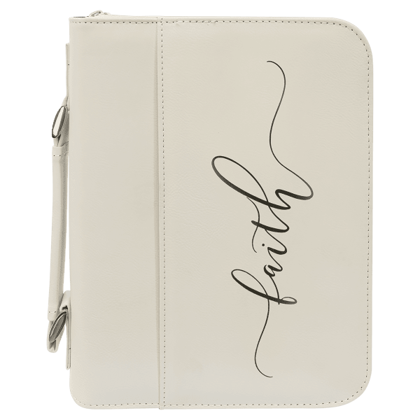 7 1/2" x 10 3/4" Leatherette Book/Bible Cover with Handle & Zipper - Image 11
