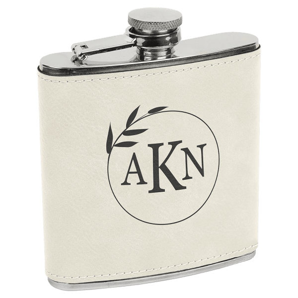 6 oz. Laserable Leatherette Stainless Steel Flask - Image 14