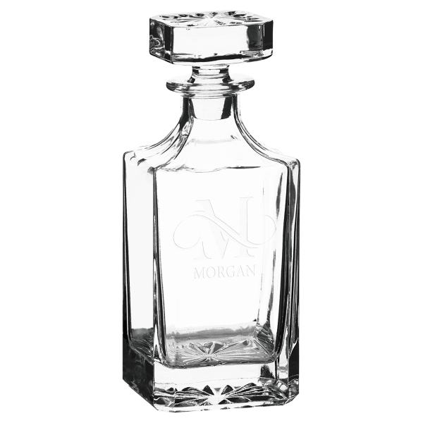 750ml Square Glass Decanter with Printed Gift Box