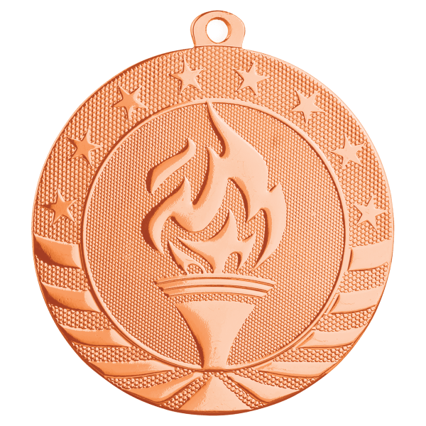 2 3/4" Torch Starbrite Medal - Image 3