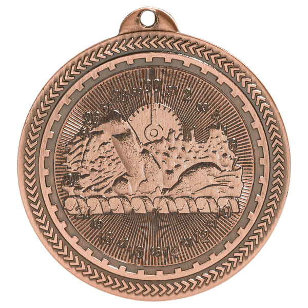 2" Swimming Laserable BriteLazer Medal - Image 3