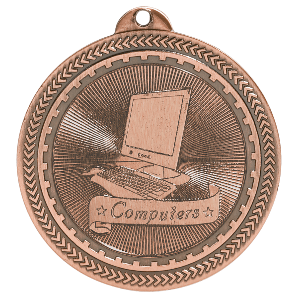 2" Computers Laserable BriteLazer Medal - Image 3