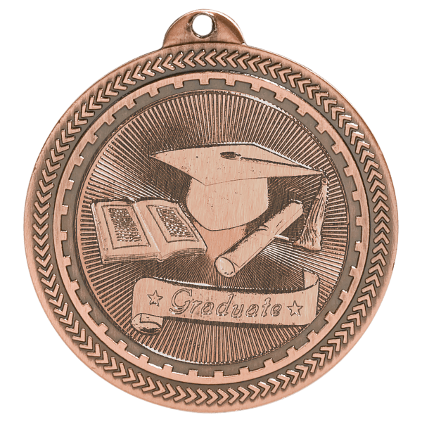 2" Graduate Laserable BriteLazer Medal - Image 3