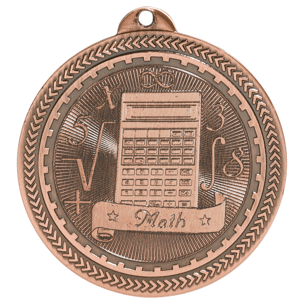 2" Math Laserable BriteLazer Medal - Image 3