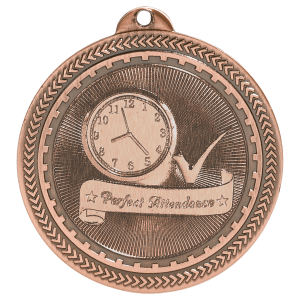 2" Perfect Attendance Laserable BriteLazer Medal - Image 3