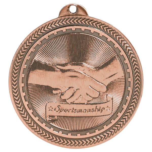2" Sportsmanship Laserable BriteLazer Medal - Image 3