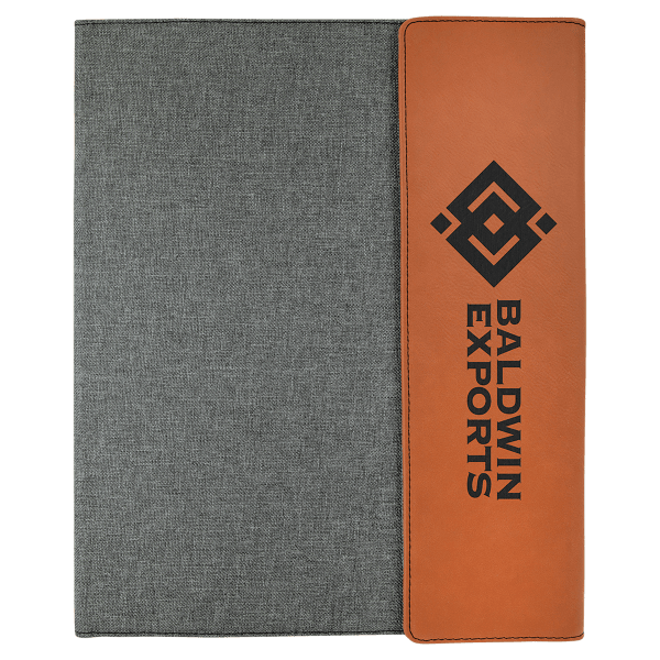 9 1/2" x 12" Canvas Portfolio with Notepad