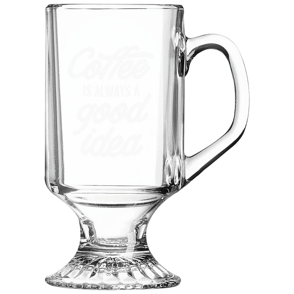 Polar Camel 10 oz. Clear Footed Coffee Mug