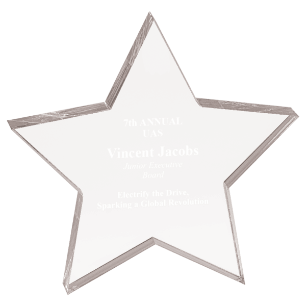5" x 5" Star Acrylic Paperweight