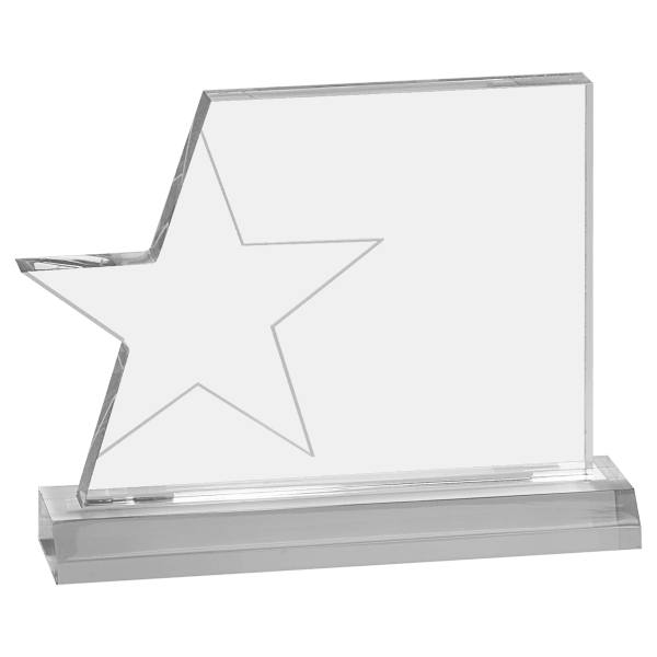 7 1/4" x 5 1/4" Star Page Acrylic with 7 1/2" Base