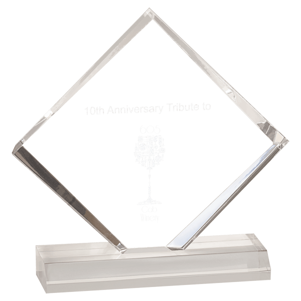 5" x 5" Diamond Jewel Beveled Acrylic Blank