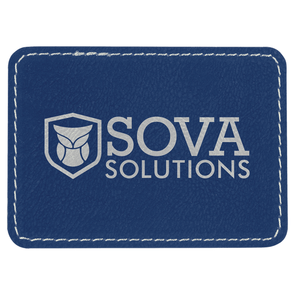 3 1/2" x 2 1/2" Laserable Leatherette Rectangle Patch with Kota Pro Adhesive - Image 7