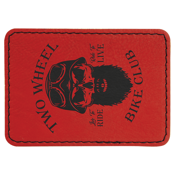 3 1/2" x 2 1/2" Laserable Leatherette Rectangle Patch with Kota Pro Adhesive - Image 5