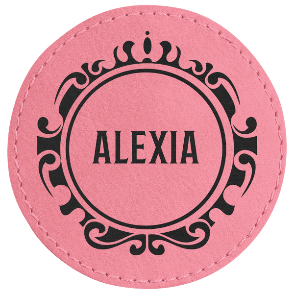 3" Laserable Leatherette Round Patch with Adhesive - Image 7
