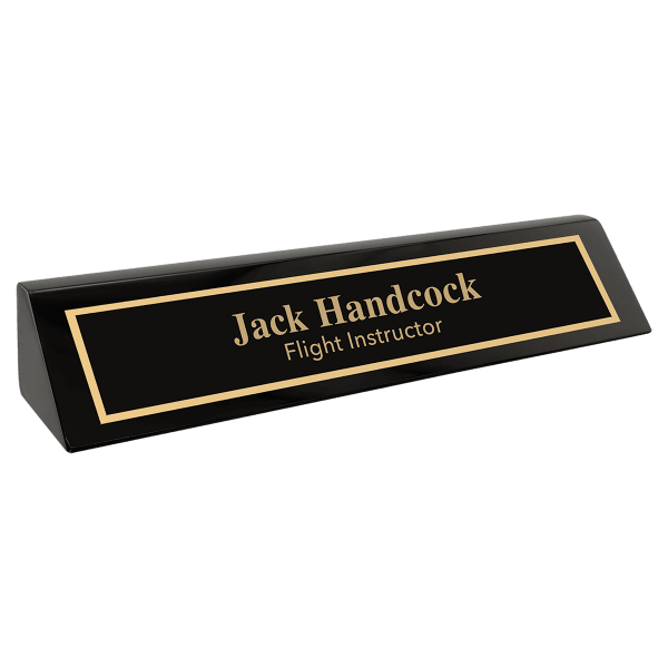 10 1/2" Black Piano Finish Desk Wedge