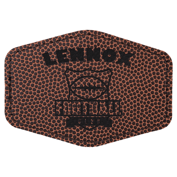3 1/2" x 2 1/2" Laserable Leatherette Hex Patch with Kota Pro Adhesive - Image 2