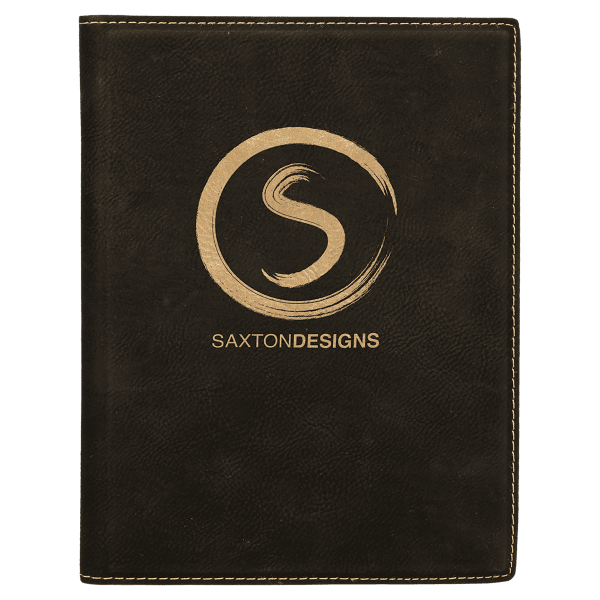 7" x 9" Laserable Leatherette Small Portfolio with Notepad - Image 3